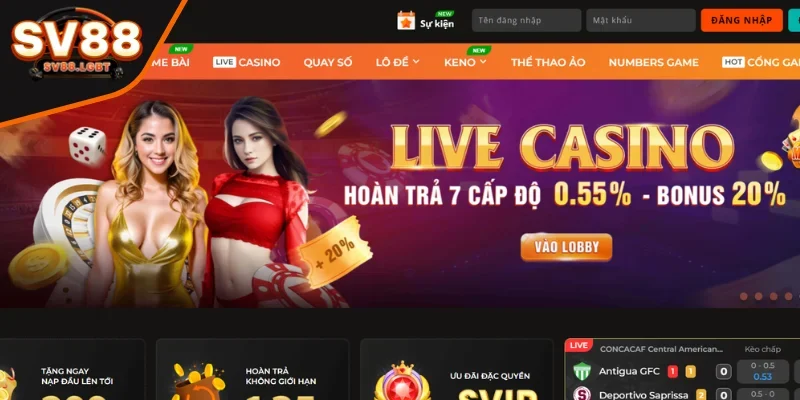 Trải nghiệm casino trực tuyến khi rút tiền SV88 uy tín, an toàn